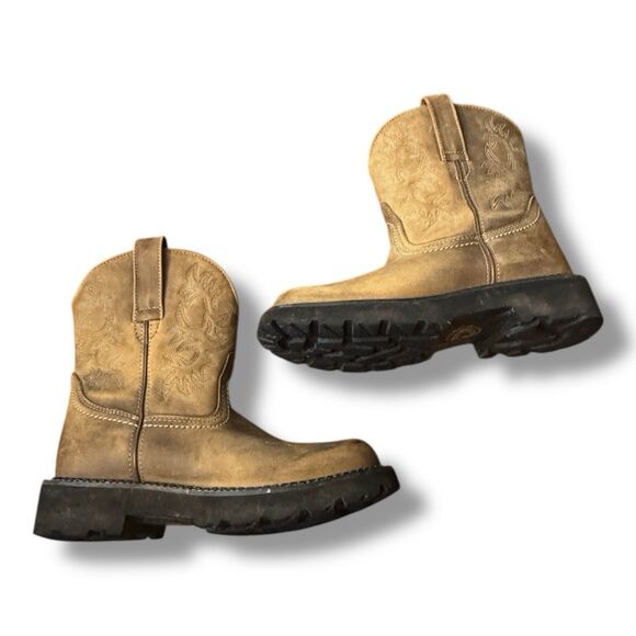 Ariat FATBABY Leather Cowgirl Boots Western Brown Outdoor Farm Women’s Size 7B - Picture 6 of 15